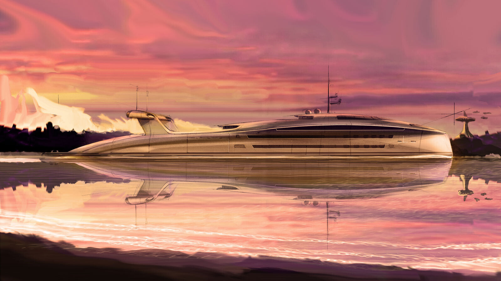 'Mad Max' superyacht concept powered by airplane jet engines